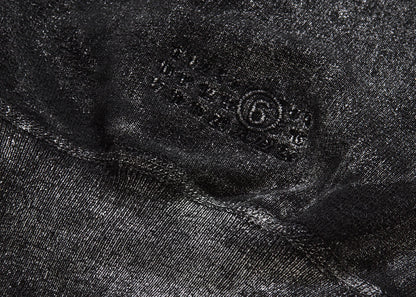 supreme mm6 maison margiela foil box logo hooded sweatshirt black