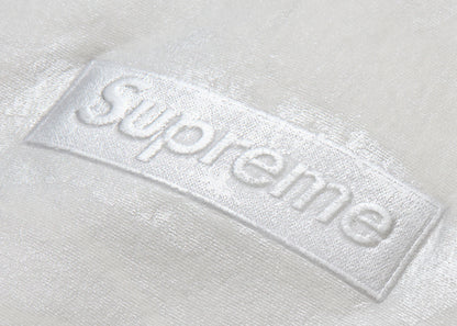 supreme mm6 maison margiela foil box logo hooded sweatshirt white