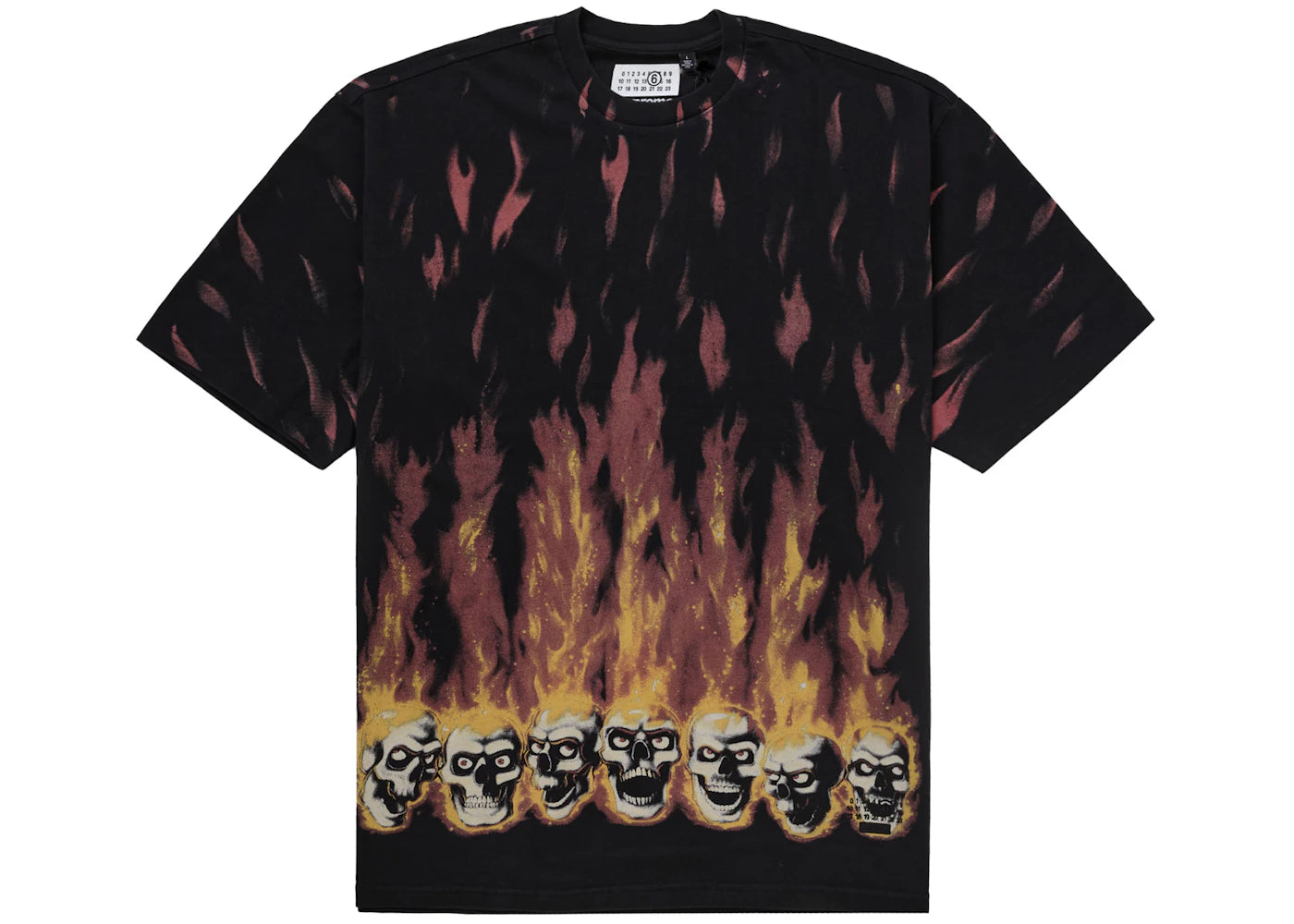 supreme mm6 maison margiela liquid blue oversized tee black