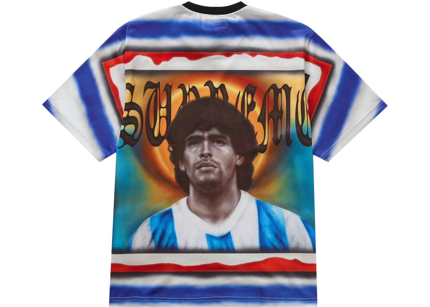 supreme maradona soccer jersey multicolor