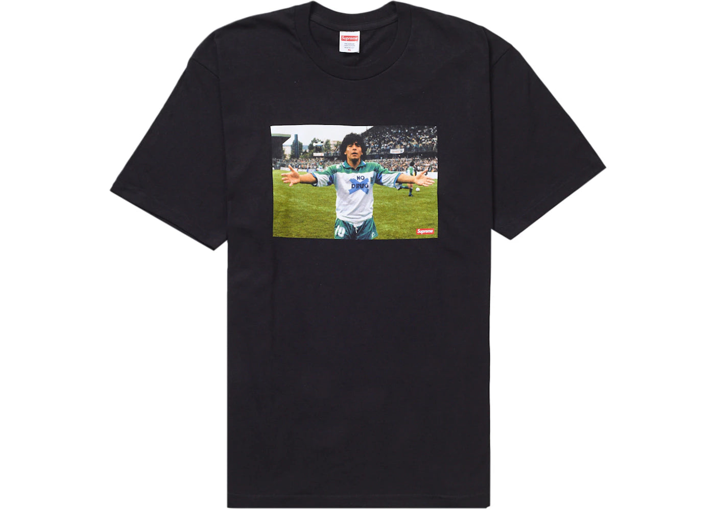 supreme maradona tee black