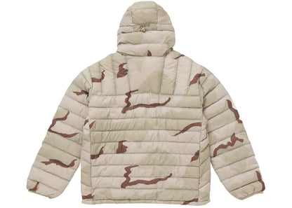 supreme micro down half zip hooded pullover (fw24) desert camo