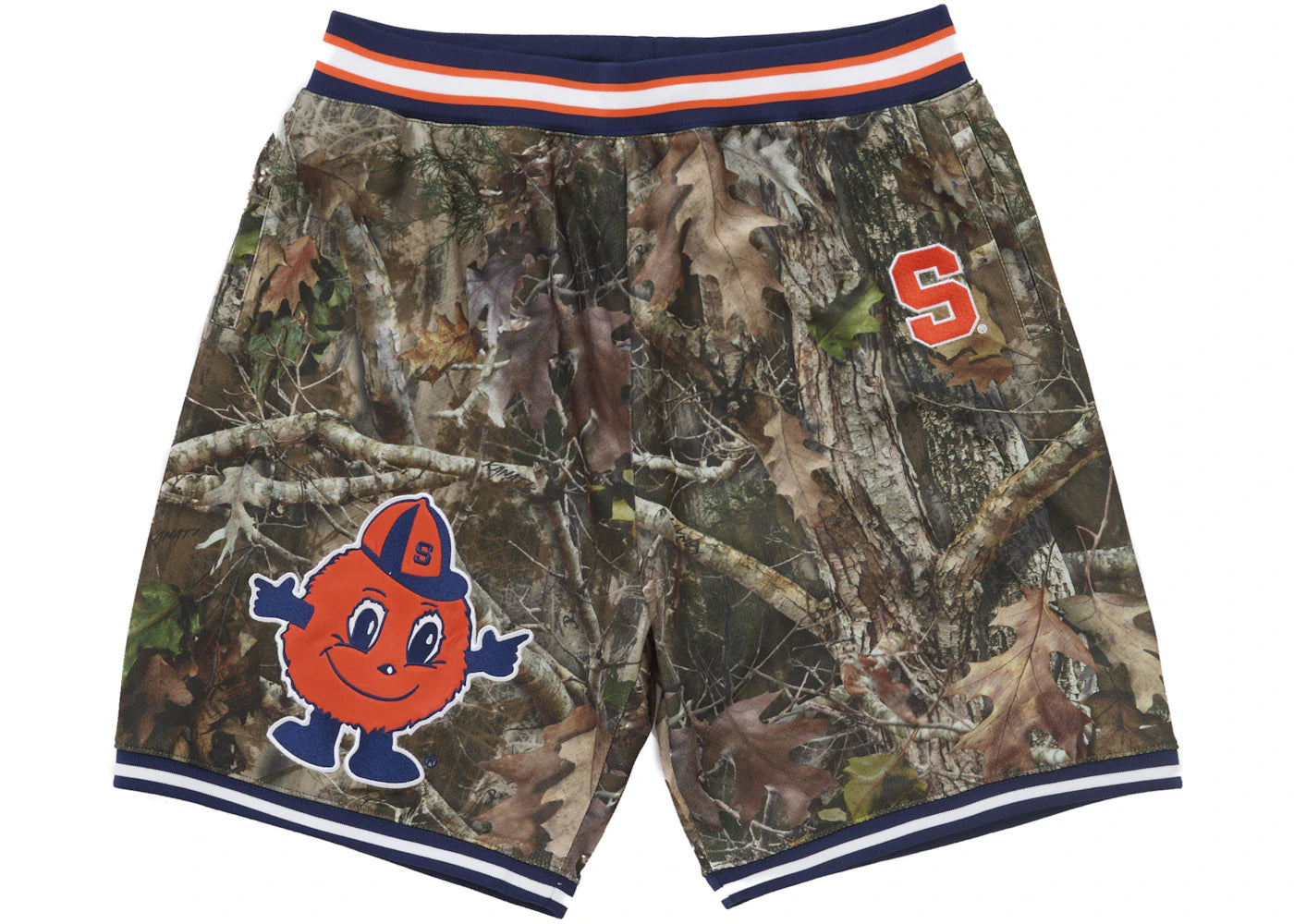 supreme mitchell & ness ncaa basketball short woodland camo