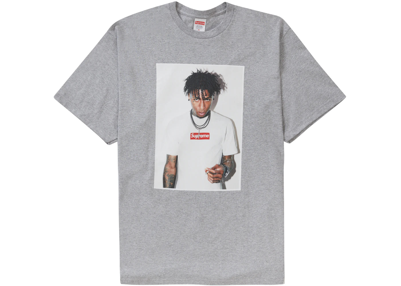 supreme nba youngboy tee heather grey