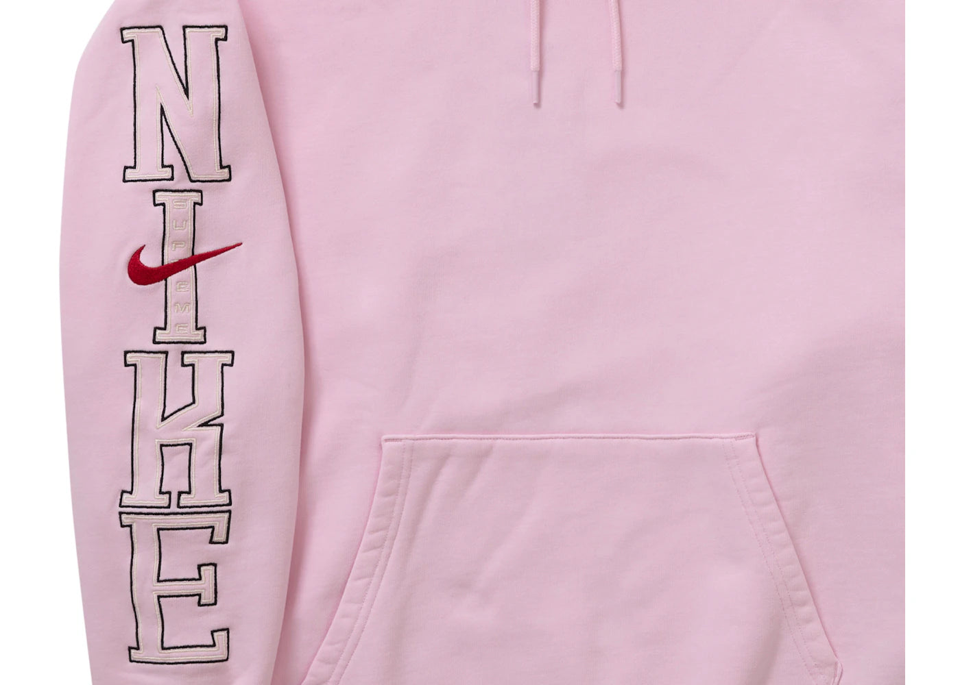 supreme nike hooded sweatshirt light pink