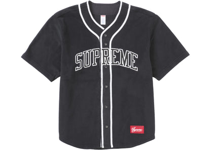 supreme polartec baseball jersey black