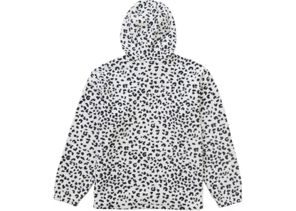 supreme polartec facemask half zip hooded sweatshirt (fw24) leopard