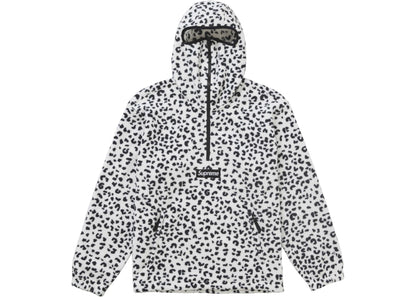 supreme polartec facemask half zip hooded sweatshirt (fw24) leopard