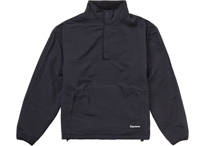 supreme polartec shearling reversible pullover (fw24) black