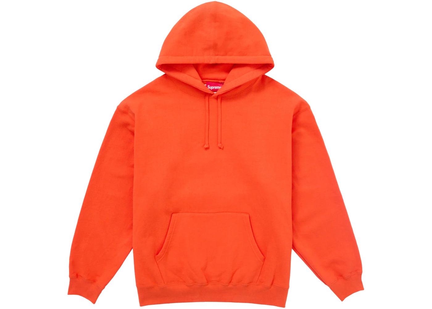 supreme satin applique hooded sweatshirt fw24 bright orange