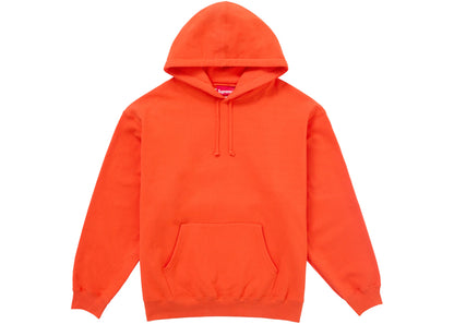 supreme satin applique hooded sweatshirt fw24 bright orange