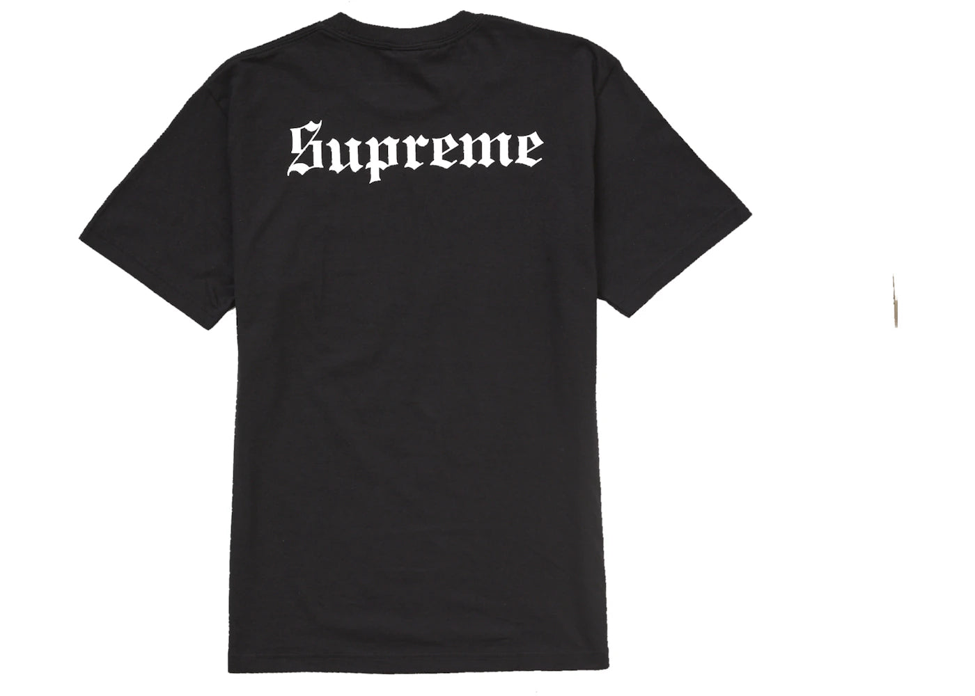 supreme snow white tee black