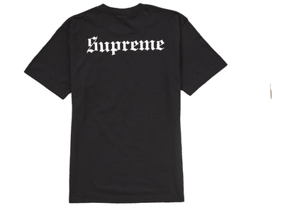supreme snow white tee black