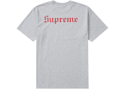 supreme snow white tee heather grey