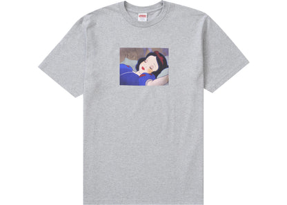 supreme snow white tee heather grey