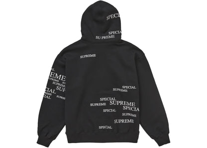 supreme special zip up hooded sweatshirt black