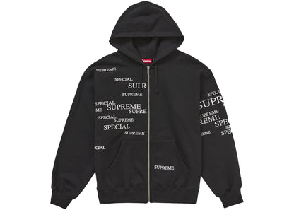 supreme special zip up hooded sweatshirt black