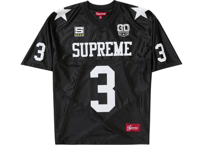 supreme star football jersey black