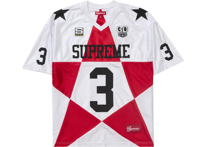 supreme star football jersey white