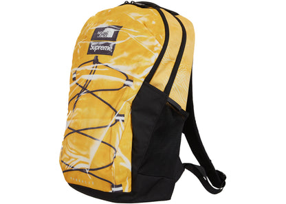 supreme the north face printed borealis trompe l'oeil backpack yellow 