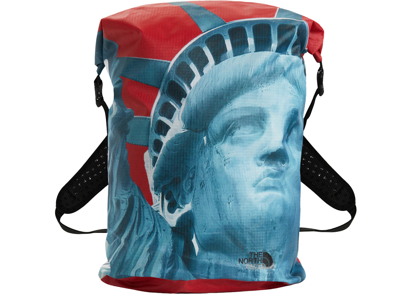 supreme the north face statue of liberty waterproof backpack red 