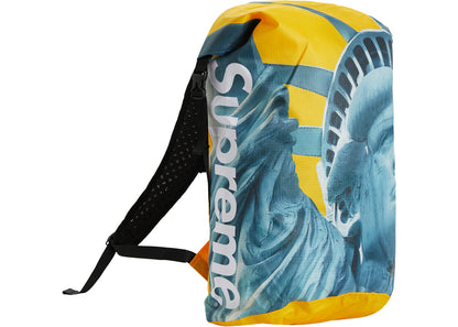supreme the north face statue of liberty waterproof backpack yellow 