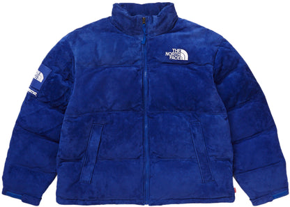 supreme the north face suede nuptse jacket blue