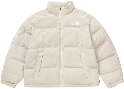 supreme the north face suede nuptse jacket stone