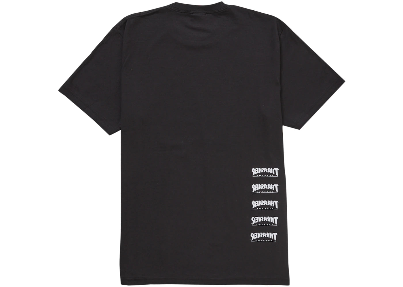 supreme thrasher back tail tee black