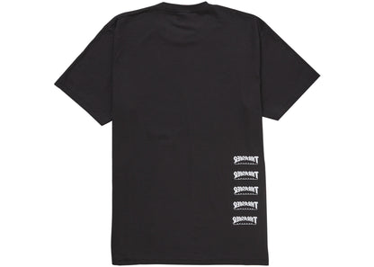 supreme thrasher back tail tee black