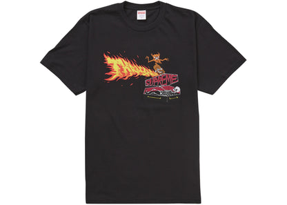supreme thrasher back tail tee black