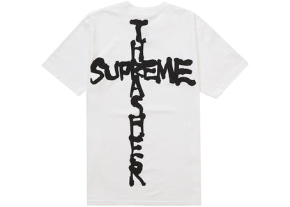 supreme thrasher cross tee white