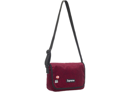 Supreme Velvet Small Messenger Bag Red Leopard