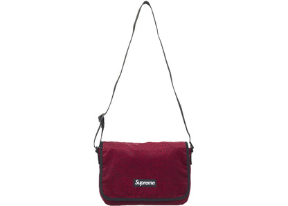 Supreme Velvet Small Messenger Bag Red Leopard