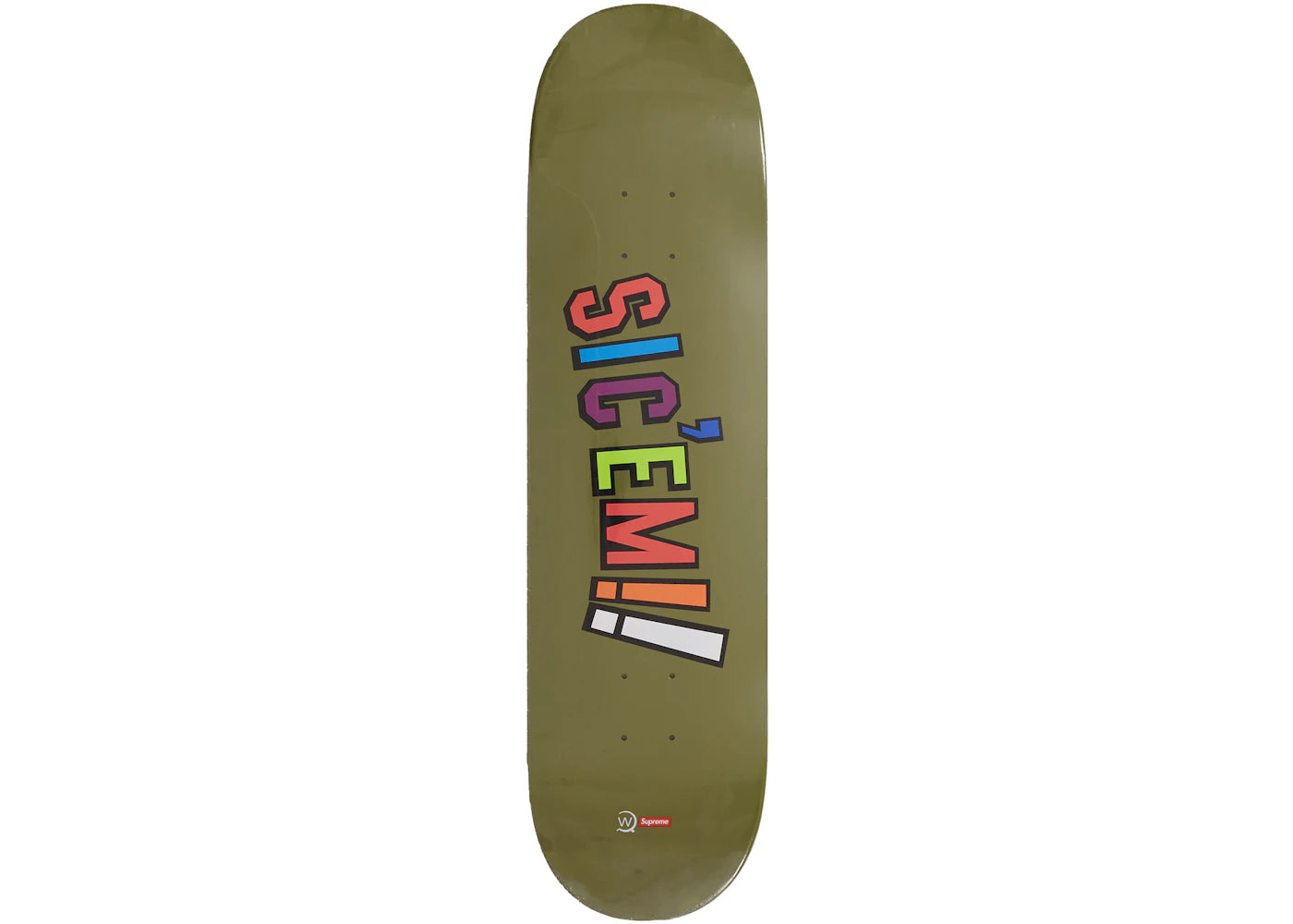 Supreme Wtaps Sic'Em! Skateboard Deck Olive