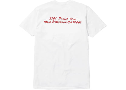 supreme west hollywood box logo tee white