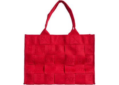 Supreme Woven Large Tote Bag Red