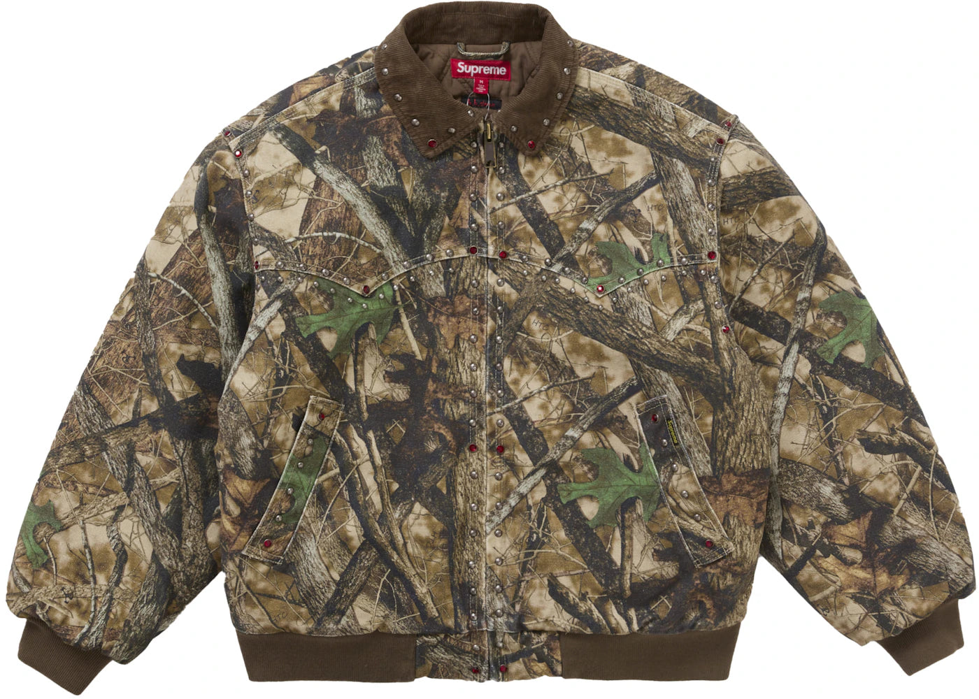 supreme b.b. simon studded work jacket truetimber htc fall camo