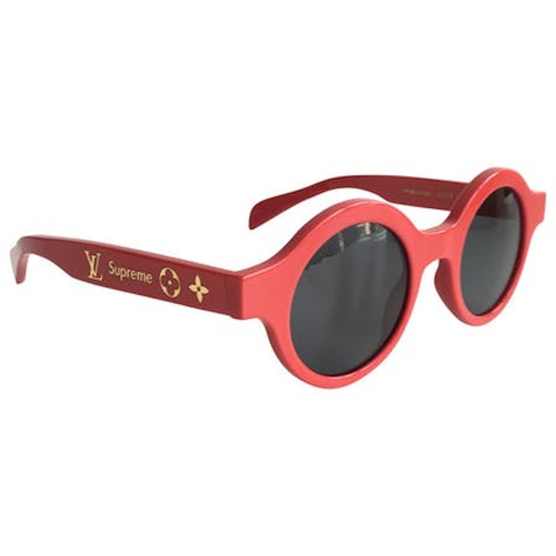 Supreme X Louis Vuitton Downtown Sunglasses Red