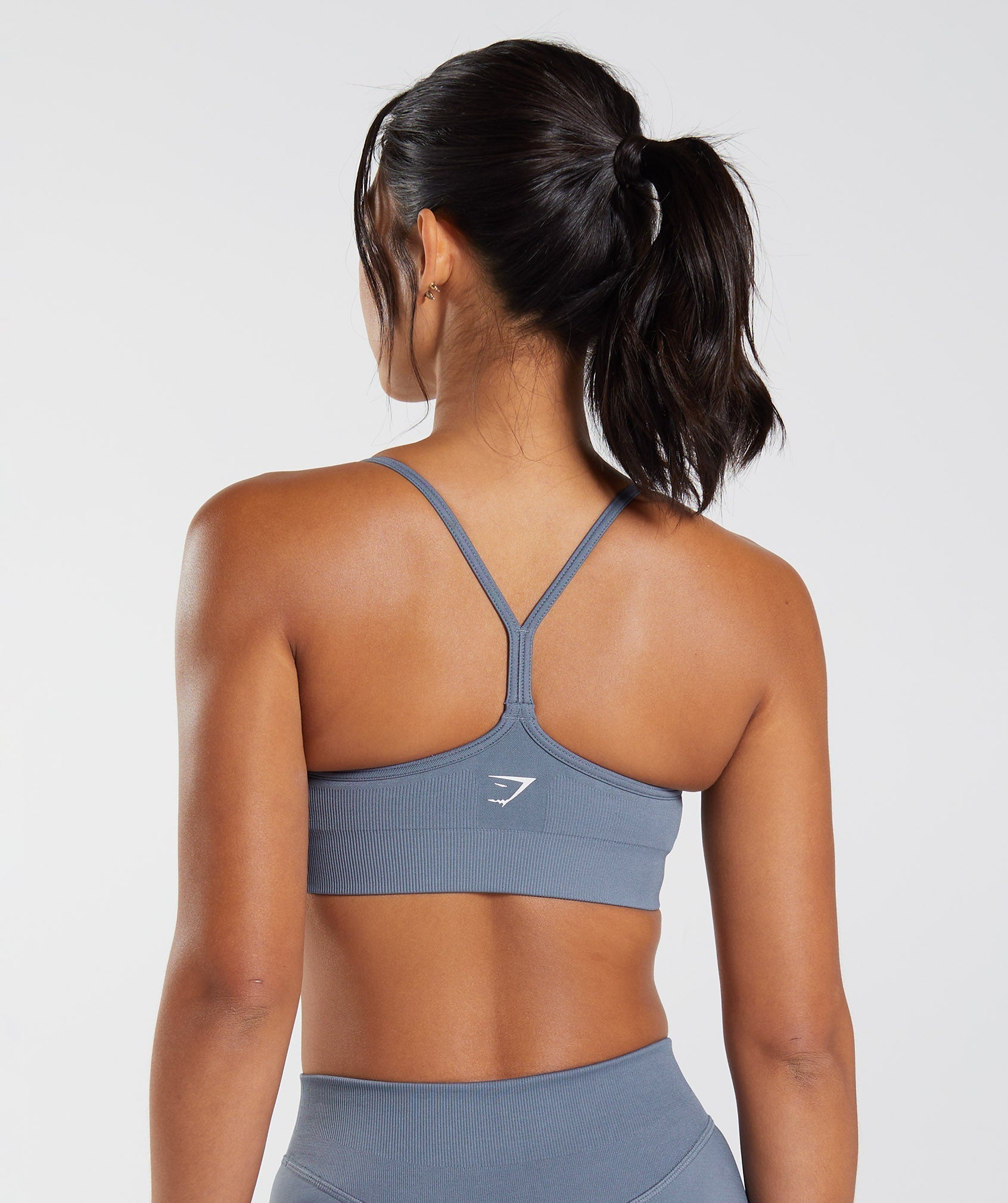 Women's Gymshark Sweat Seamless Sports Bra Evening Blue