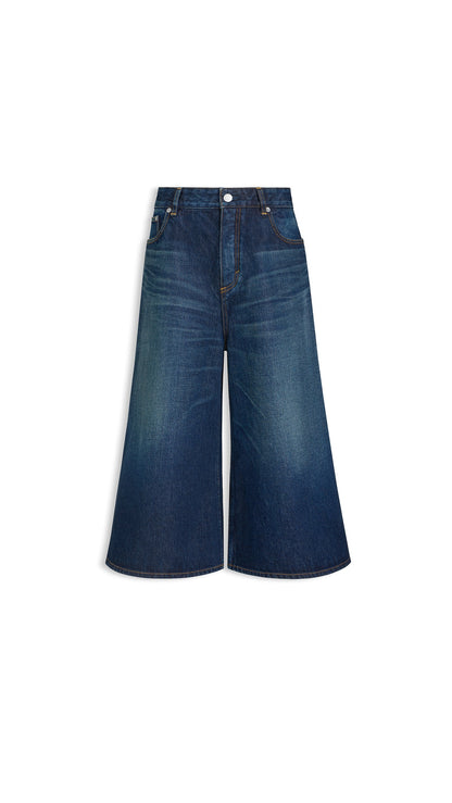 Alaïa Palazzo Denim Shorts