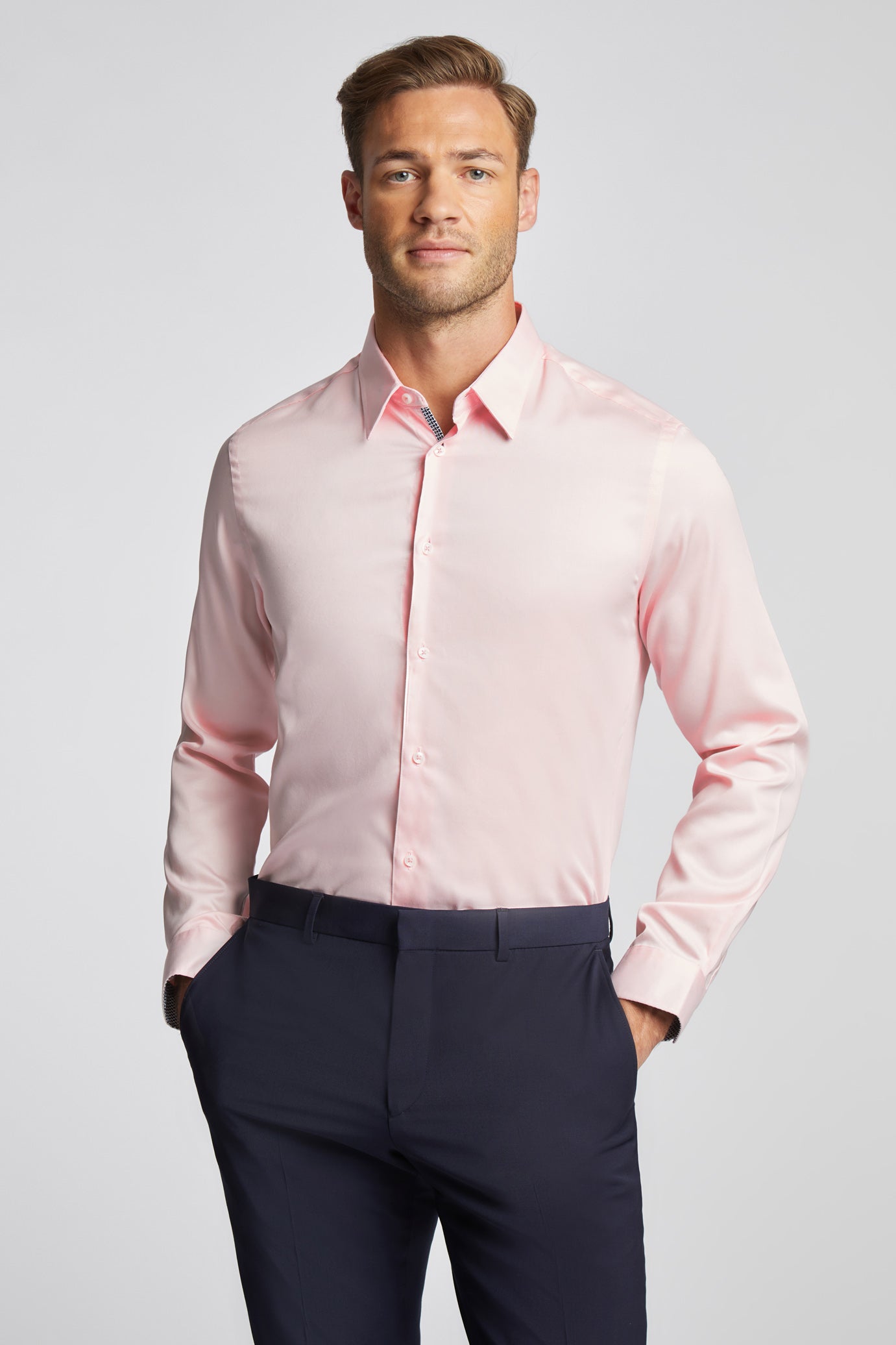 Ted Baker Maelor Slim Fit Sateen Cotton Shirt