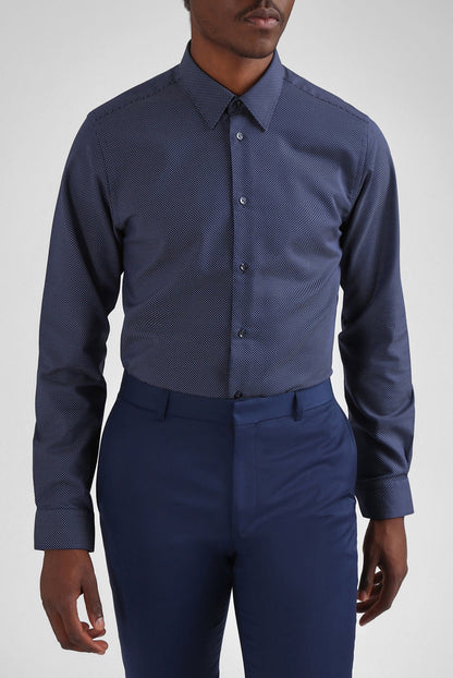 Ted Baker Odair Pin Dot Slim Fit Cotton Shirt