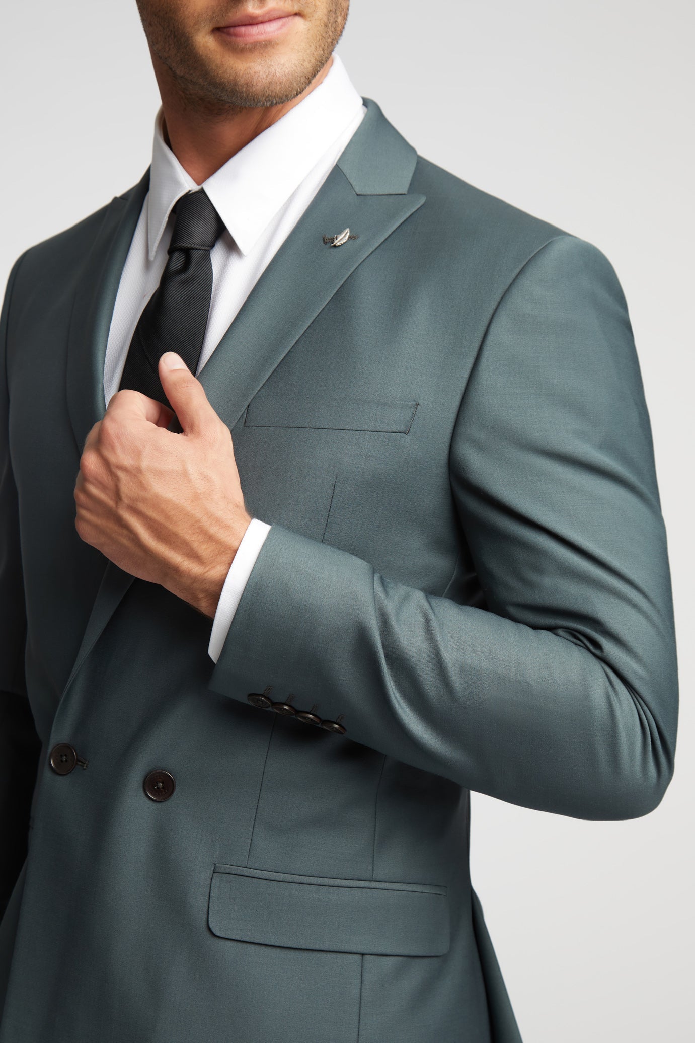 Ted Baker Lunanjt Double Breasted Wool Blend Suit Jacket