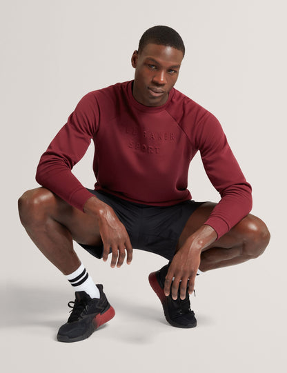 Ted Baker Craig Embossed Logo Crew Neck Training Sweatshirt