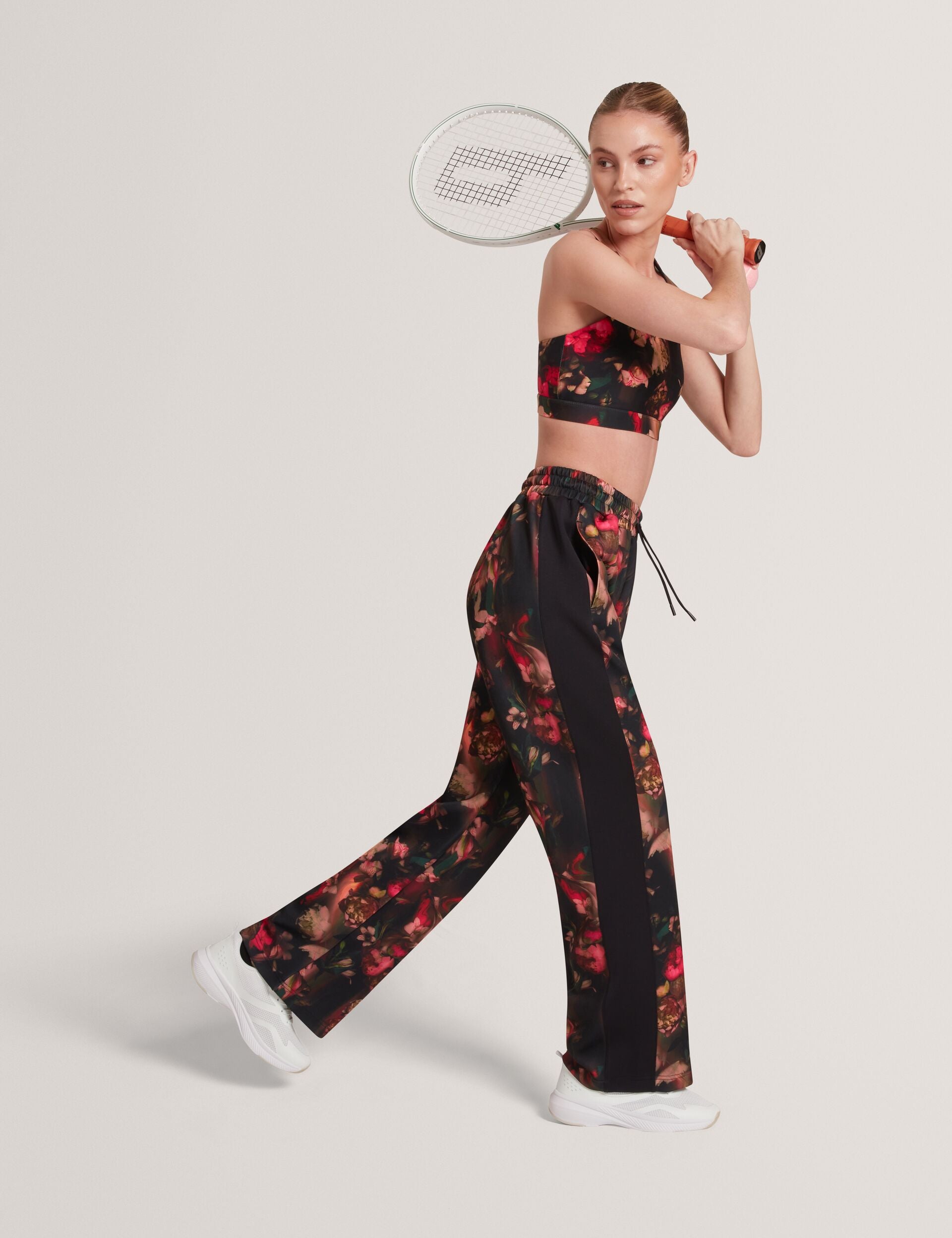 Ted Baker Mavis Floral Print Straight Leg Active Joggers Women's