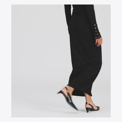 Tory Burch Pierced Slingback Heel PERFECT BLACK