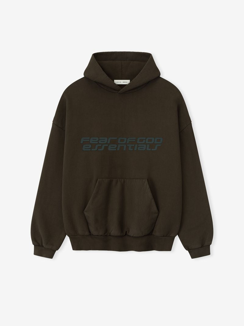 Essentials Heavy Fleece 90S Hoodie Brown