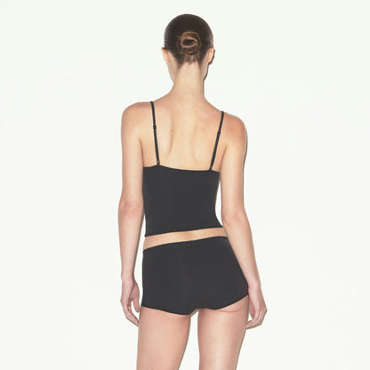 Skims Fits Everybody Picot Cami And Boy Short Set Onyx