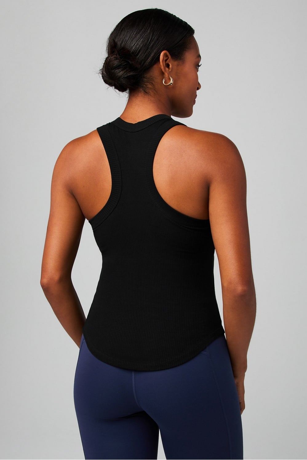 Fabletics High Neck Rib Built-In Bra Tank